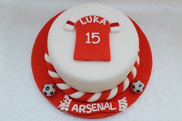 arsenal football birthday cake
